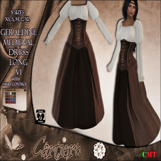 Geraldine Medieval Dress long V1