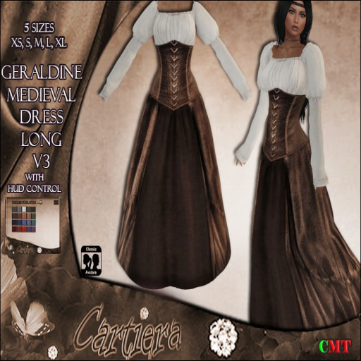 Geraldine Medieval Dress long V3